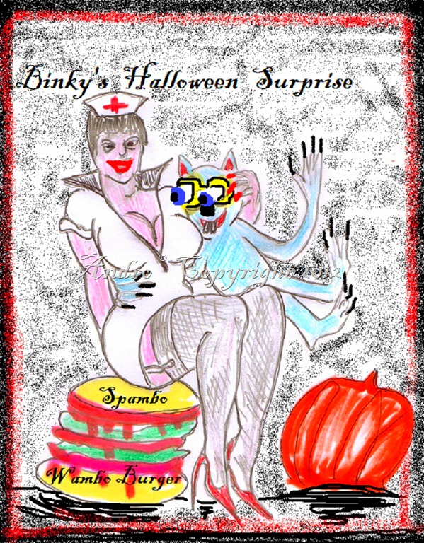 Nurse Halloween & Binky by Androgoth