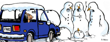 Fraz's Snowman Accident by Debbie Adams